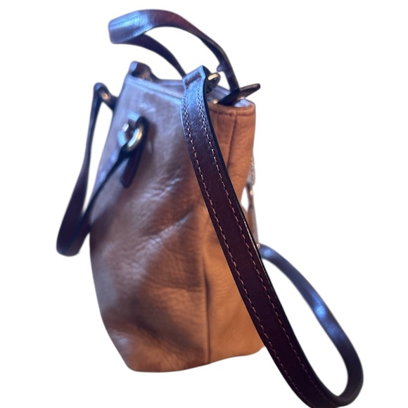 Fossil vintage Tan Leather bag 954 - Picture 6 of 7